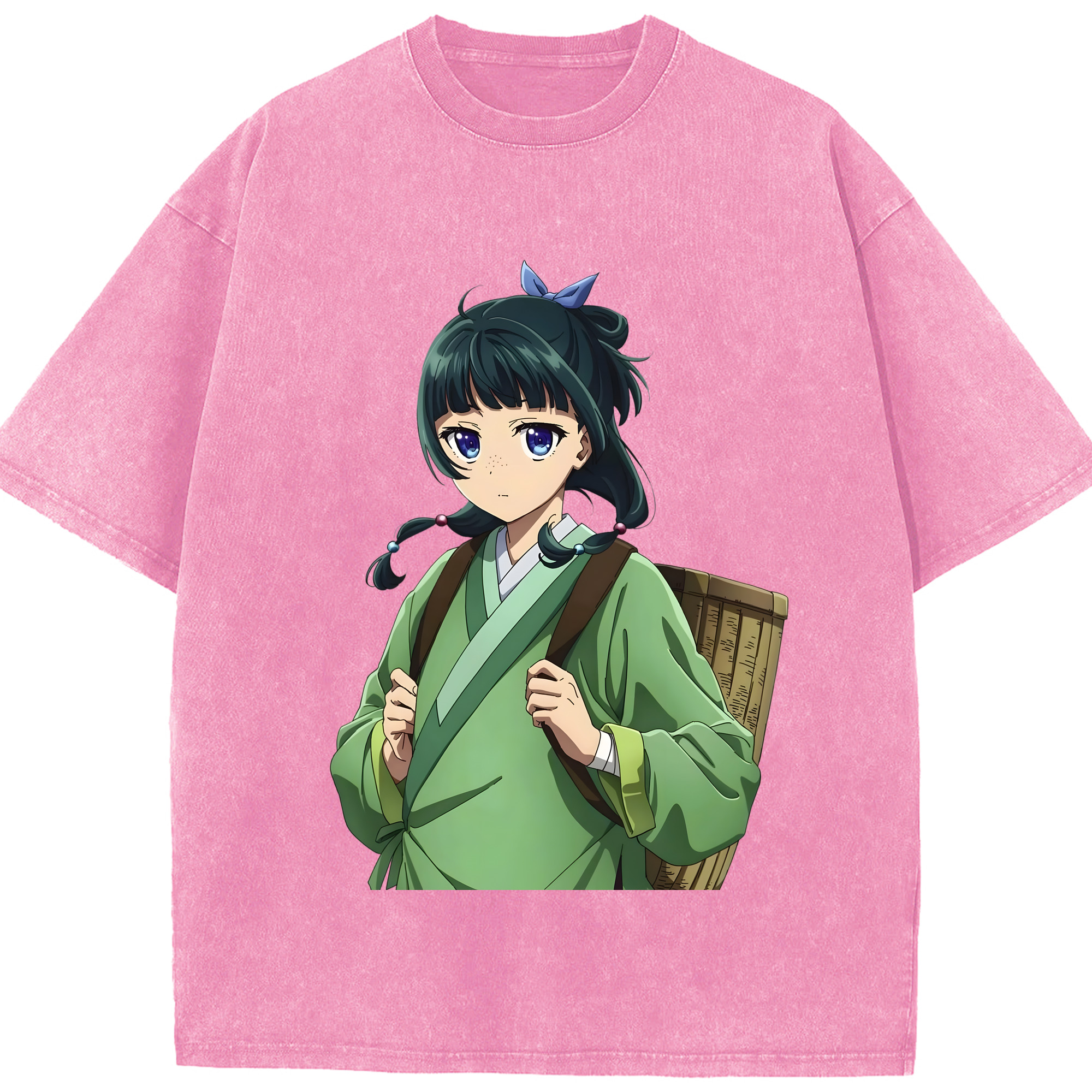 （画像用） 薬屋のひとりごと The Apothecary Diaries 綿100% ヴィンテージ風 半袖Tシャツ（フロントプリント）